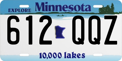 MN license plate 612QQZ
