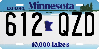 MN license plate 612QZD