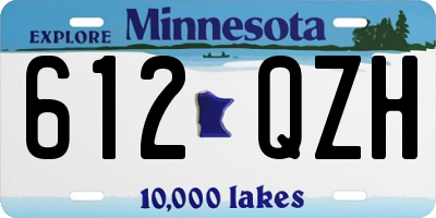 MN license plate 612QZH