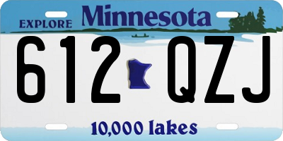 MN license plate 612QZJ