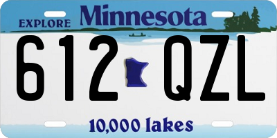 MN license plate 612QZL
