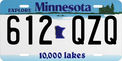 MN license plate 612QZQ