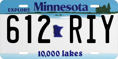 MN license plate 612RIY