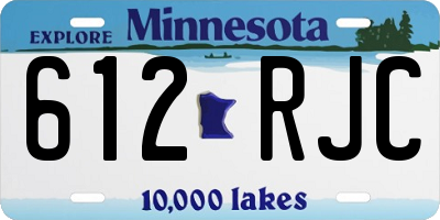 MN license plate 612RJC