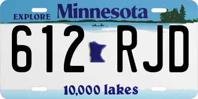 MN license plate 612RJD