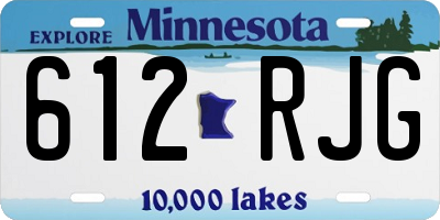 MN license plate 612RJG