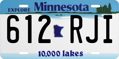 MN license plate 612RJI