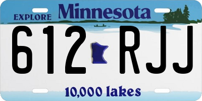 MN license plate 612RJJ