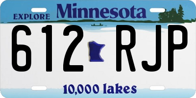 MN license plate 612RJP