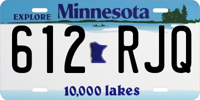 MN license plate 612RJQ