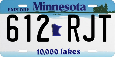 MN license plate 612RJT