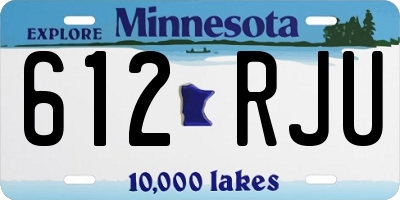 MN license plate 612RJU