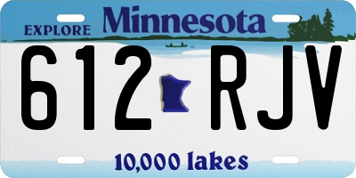 MN license plate 612RJV
