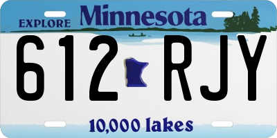 MN license plate 612RJY