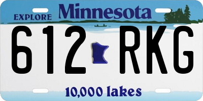 MN license plate 612RKG
