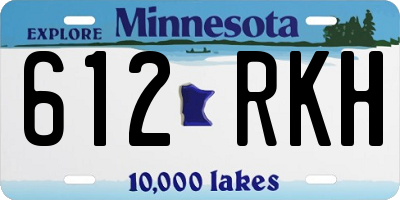 MN license plate 612RKH