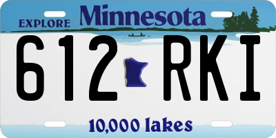 MN license plate 612RKI