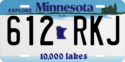 MN license plate 612RKJ