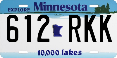 MN license plate 612RKK
