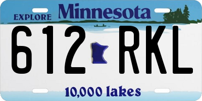 MN license plate 612RKL