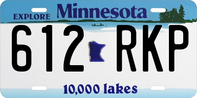 MN license plate 612RKP