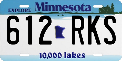 MN license plate 612RKS