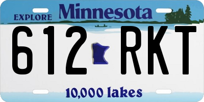 MN license plate 612RKT