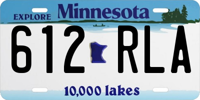 MN license plate 612RLA