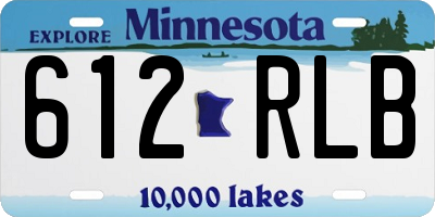 MN license plate 612RLB