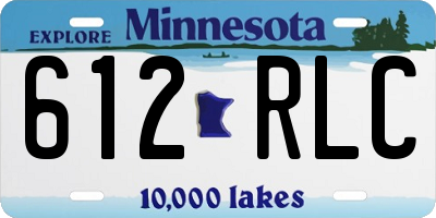 MN license plate 612RLC