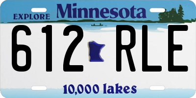 MN license plate 612RLE