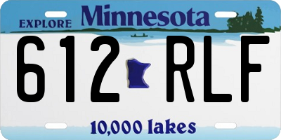 MN license plate 612RLF