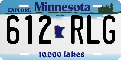 MN license plate 612RLG