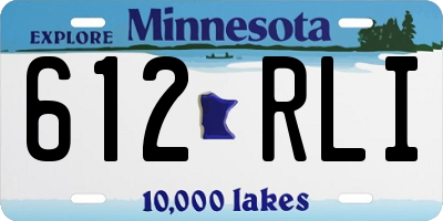 MN license plate 612RLI