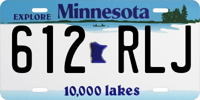 MN license plate 612RLJ