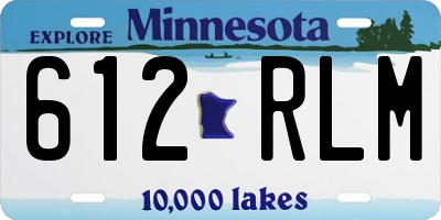 MN license plate 612RLM