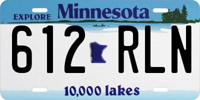 MN license plate 612RLN