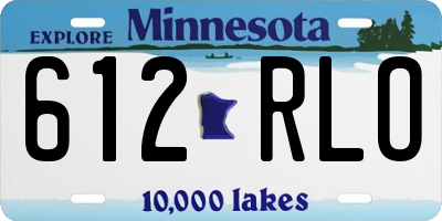 MN license plate 612RLO
