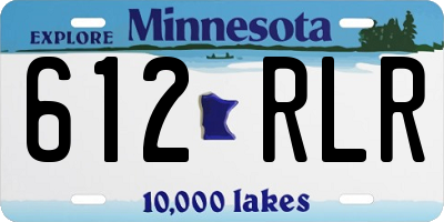 MN license plate 612RLR