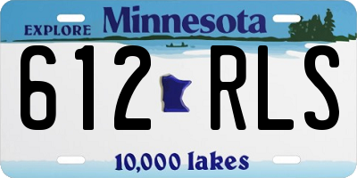 MN license plate 612RLS
