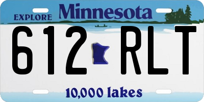 MN license plate 612RLT
