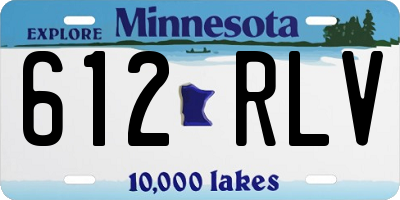 MN license plate 612RLV