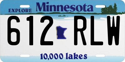 MN license plate 612RLW