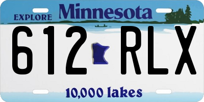 MN license plate 612RLX