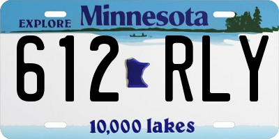 MN license plate 612RLY