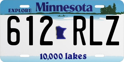 MN license plate 612RLZ