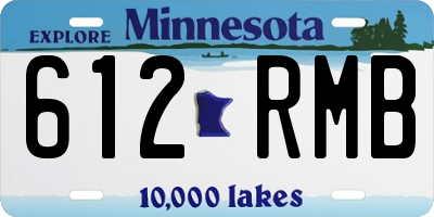 MN license plate 612RMB