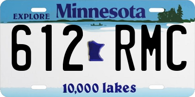 MN license plate 612RMC