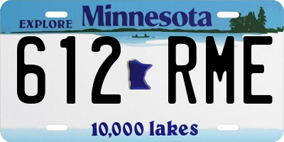 MN license plate 612RME