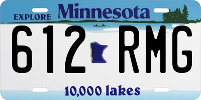 MN license plate 612RMG